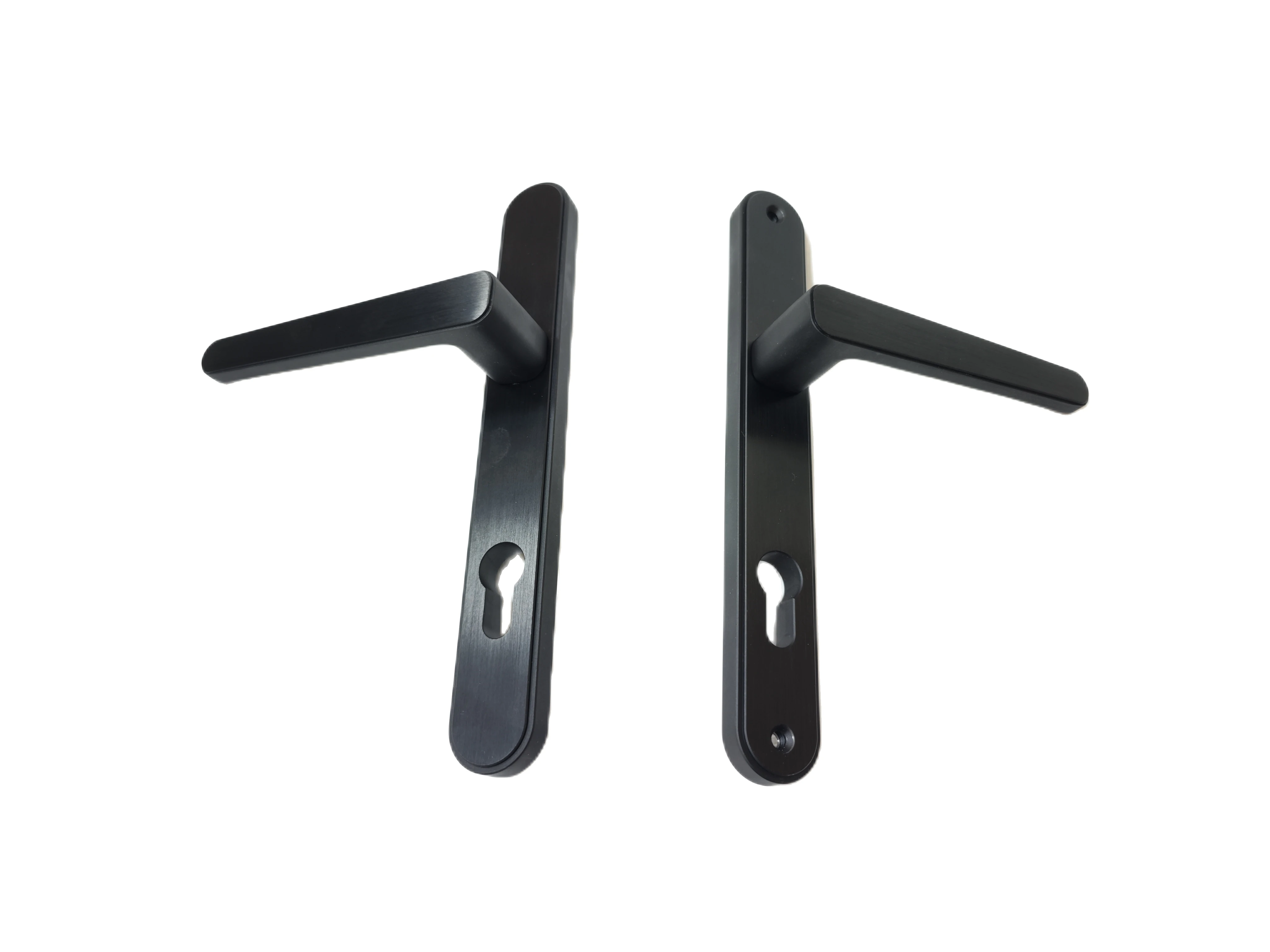 Hot Fashion CNC Black Hotel House office building sliding  Aluminum handle ODM OEM Matt Black Door handle Lever Door Lock Handle