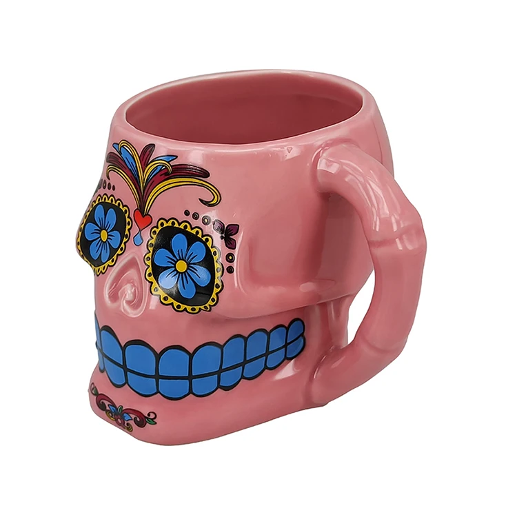 Wholesale 3D Ceramic Skulled Shaped Drink Cup Coffee Mug
