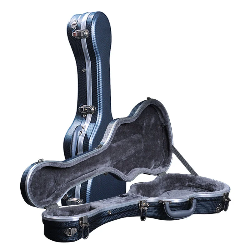 Factory Custom Abs Guitar Cases Wholesale Grey 7mm Long Plush Electrical Guitar Hard Case ukulele ABS CASE
