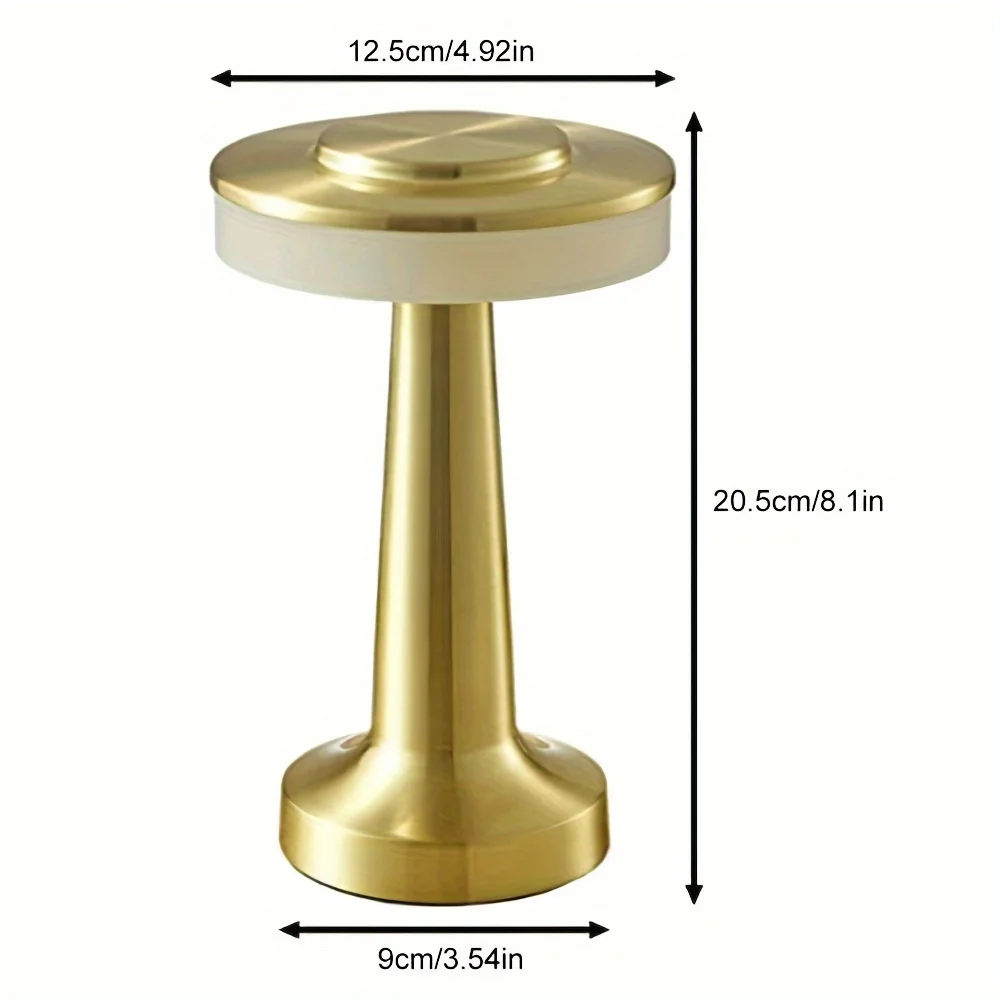 Portable LED Table Lamp with Touch Sensor 3-Levels Brightness Rechargeable Battery Up to 48 Hours Usage