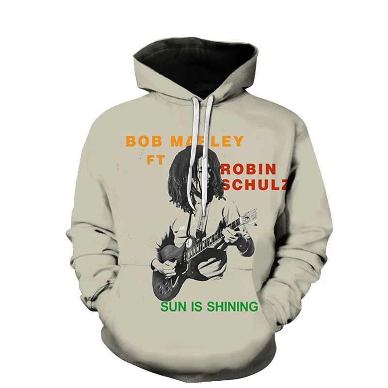 2022 New Arrivals Rasta Fashion Pullover Hoodie Manufacturers Custom Unisex 3D Bob Hoodies