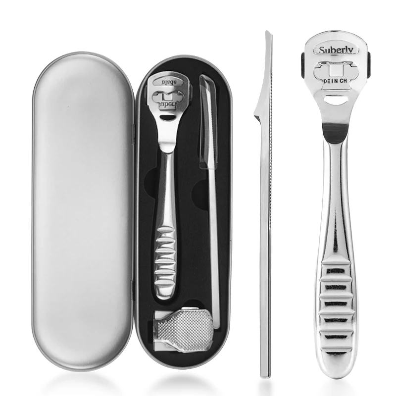 High Quality 4-in-1 Manicure  Pedicure Set Professional stainless steel foot files Dead skin removal foot planer foot care tool
