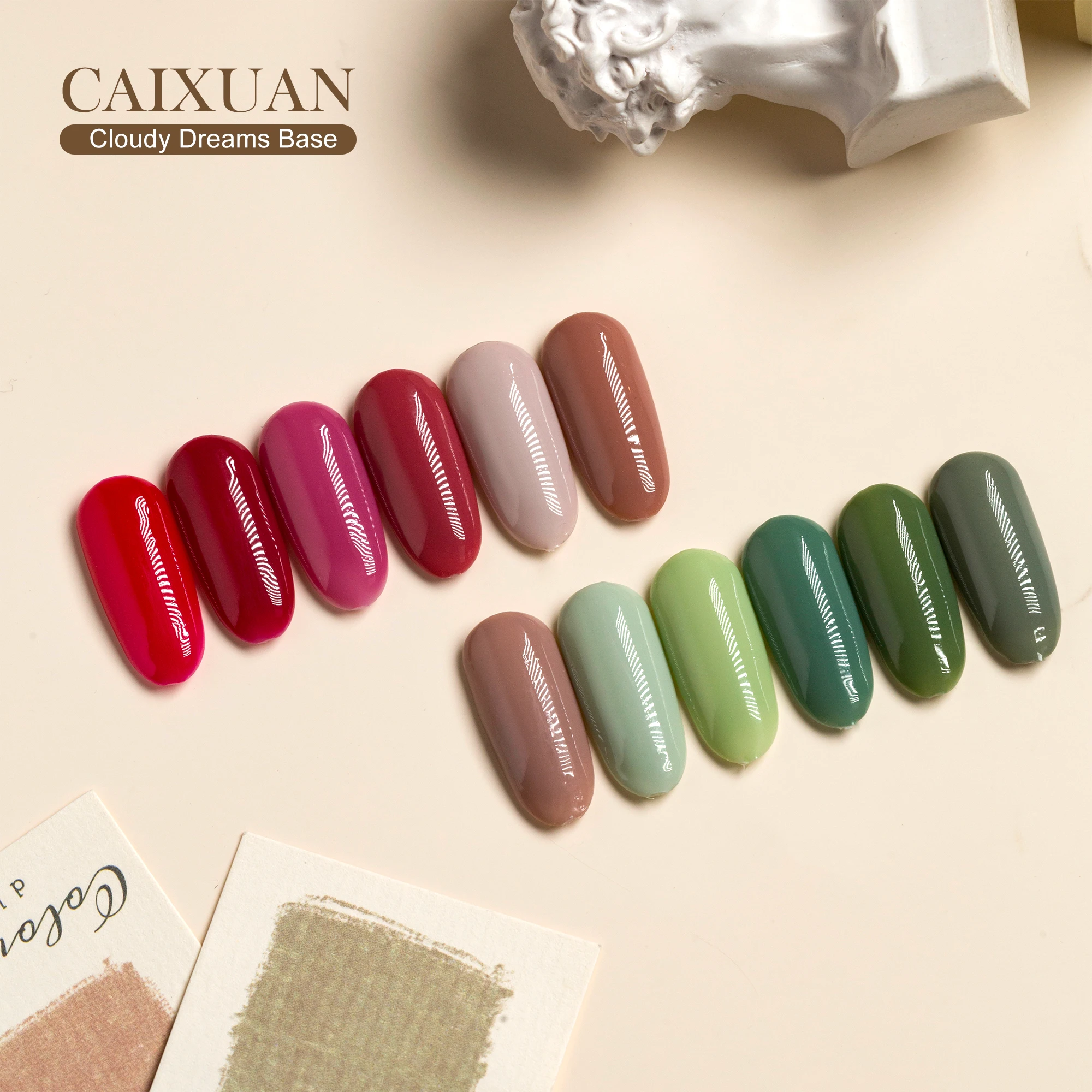 Winter Colors Caixuan 2024 New Cloudy Dreams Rubber Base Gel Nail Polish