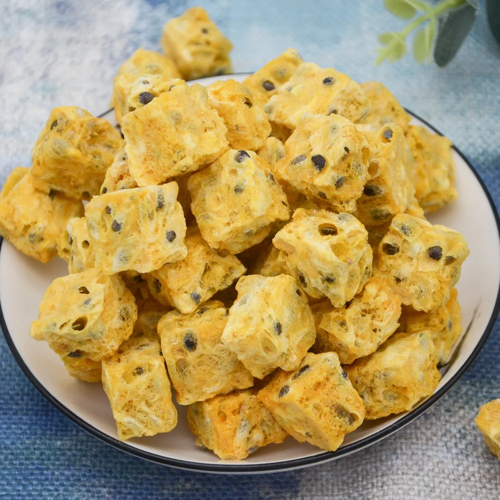 China fruit manufacturer healthy frozen dried fruit tea ingredient freeze dried passion fruit chunks