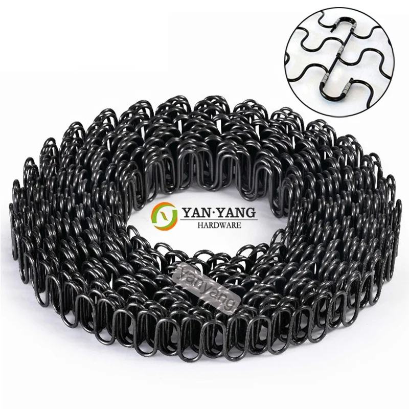 Yanyang customized 3.6mm antirust upholstery furniture cutting sinuous spring 3.4mm rolling curve zigzag inner sofa springs