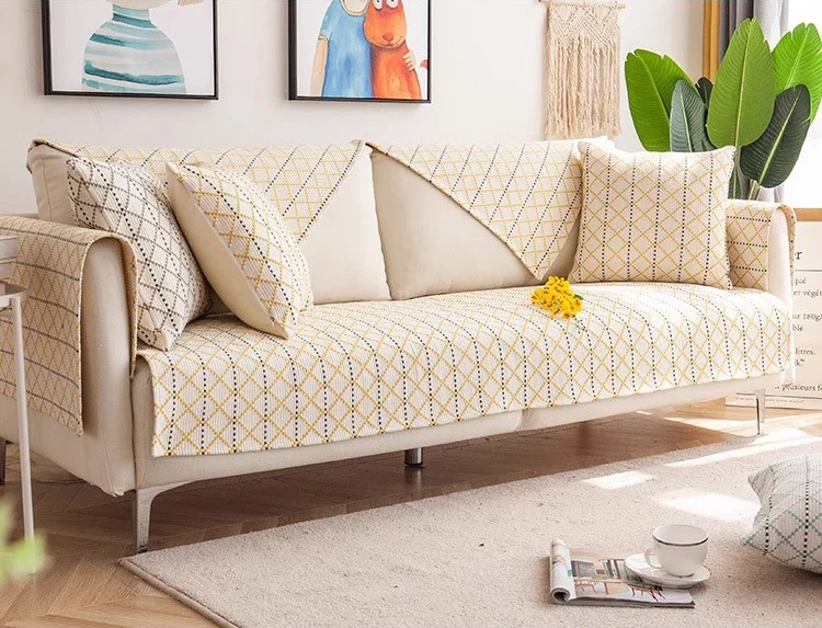 Modern Simple New Cover Cloth Universal All-Season Non-Slip Seat Cushion for Sofa All-Inclusive Cover for Wedding Protection