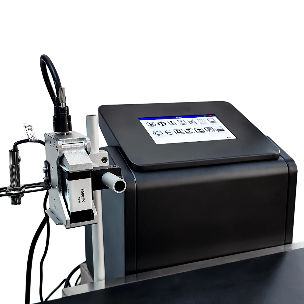New Arrivals 13.2mm Batch Date Thermal Printer Metal Bags Plastic Coding Machines Food Production Line Online Inkjet Printer