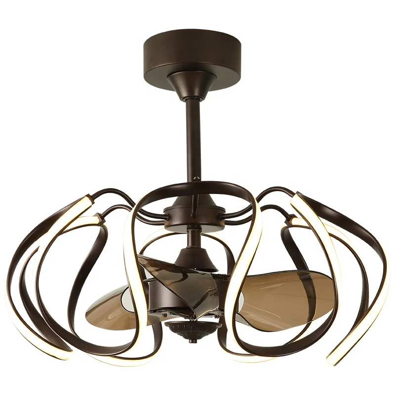 
Restaurant living room home Nordic creative personality bedroom lamp silent ceiling fan lamp Restaurant living room home Nordic 