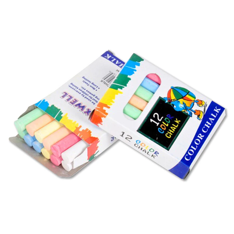 100 Pieces Non-Toxic Dustless White Colored Chalk for Teacher