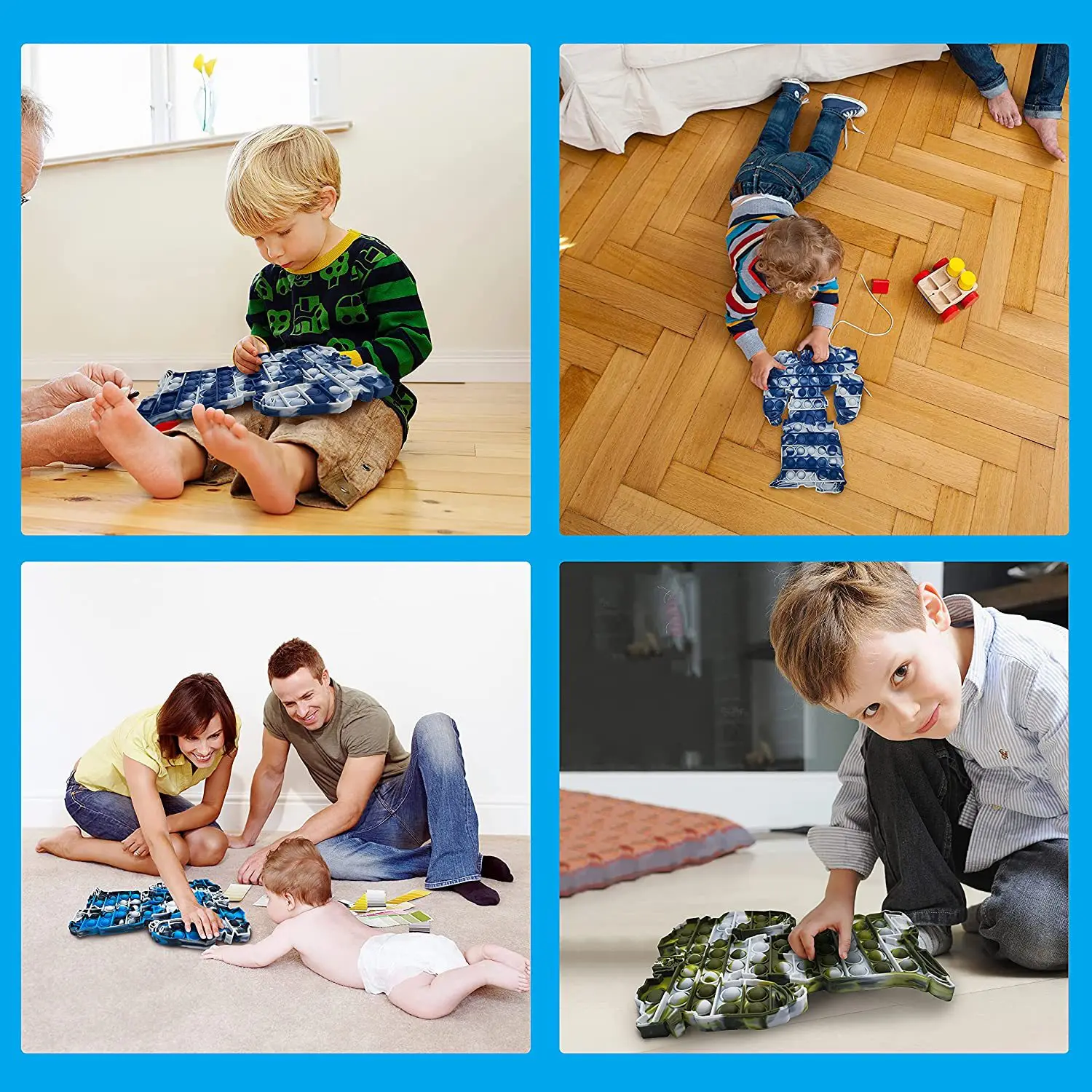 Newest Amazon hot sale silicone push pop bubble stress relief fidget robot godzilla squeeze toys for kids