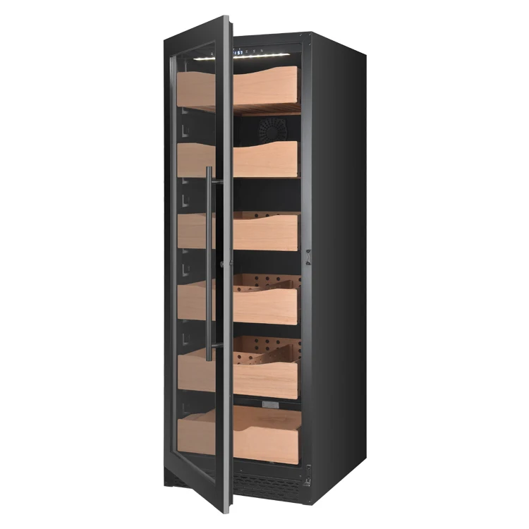 VI180C Humidity Control Cigar Display Drawer Electric Cigar Humidor Refrigerator Temperature Controlled Spanish Cedar Wooden 150