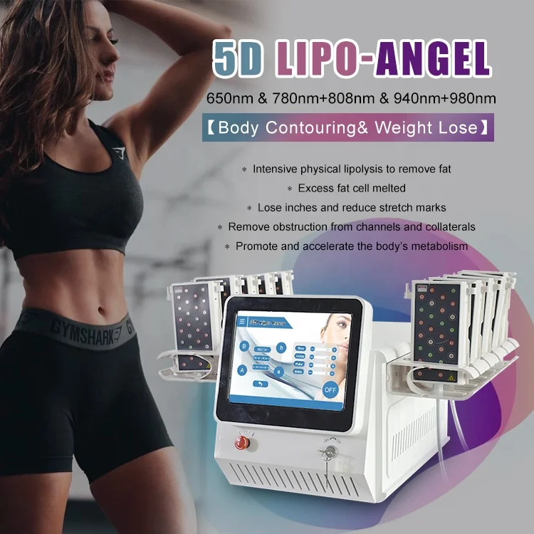 Triangelmed lipo laser beauty equipment 5d lipo laser machine body slimming device