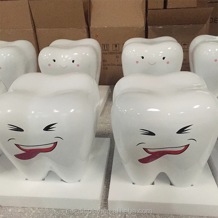 Fiberglass tooth stool mall decoration dental shoes changing stool office decoration stool
