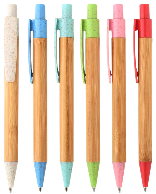 
ECO PEN BP5281 bamboo body wheat straw trims, promotion logo pen 