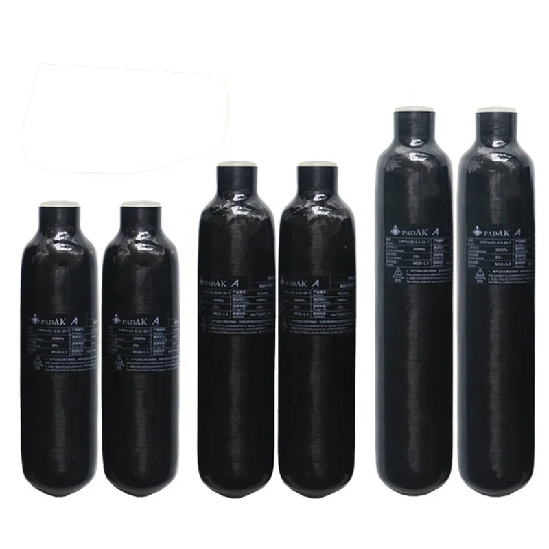 High pressure Factory Direct Sale 4500psi 30mpa 300bar  Carbon Fiber Bottle gas Cylinder