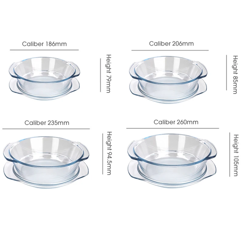 Hot Sale Nonstick Cookware Multifunctional Clear Transparent Glass Cooking Hot Pots With Lids