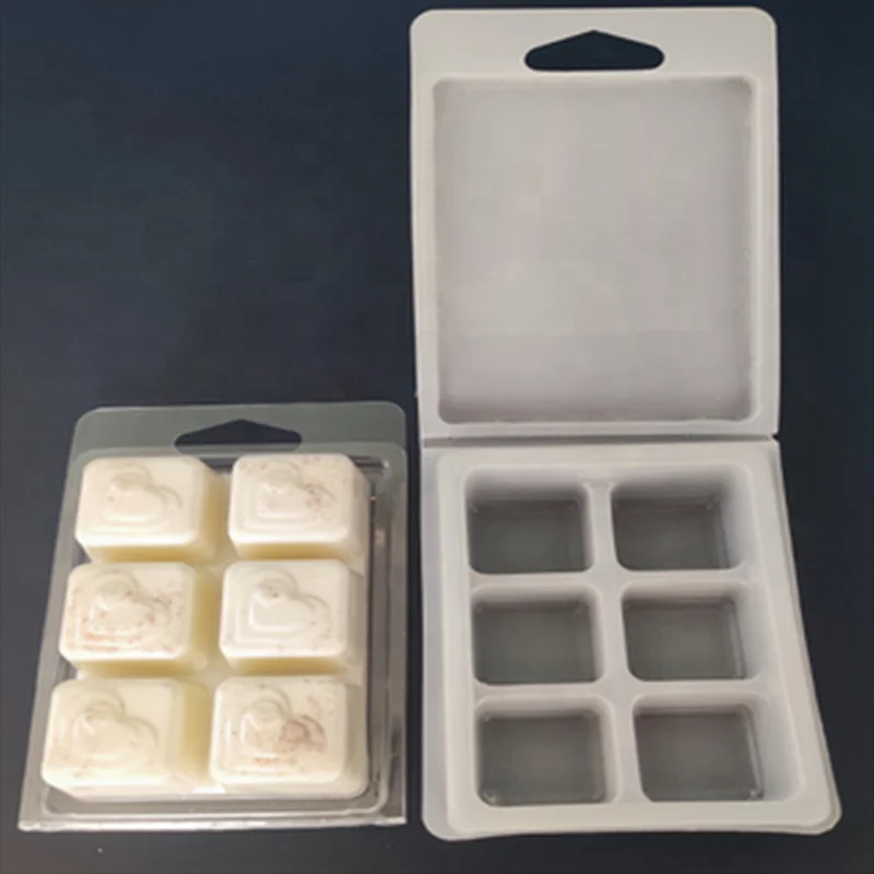 wax melt clamshells 6 Cavity Soap Plastic Blister Clamshell Packaging Wax Melt