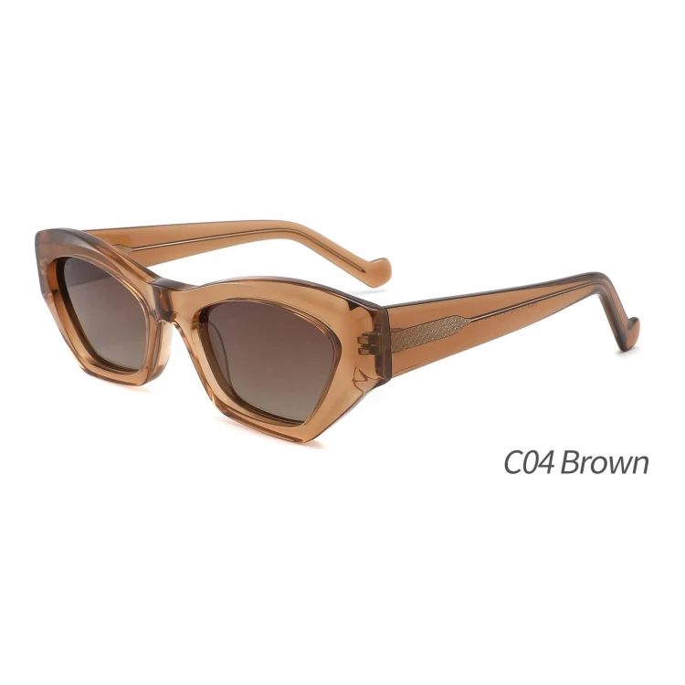 Cat eye Acetate sunglasses Acetate Frame Small Lens Rectangular Sunglasses Women Vintage Polarized Shades