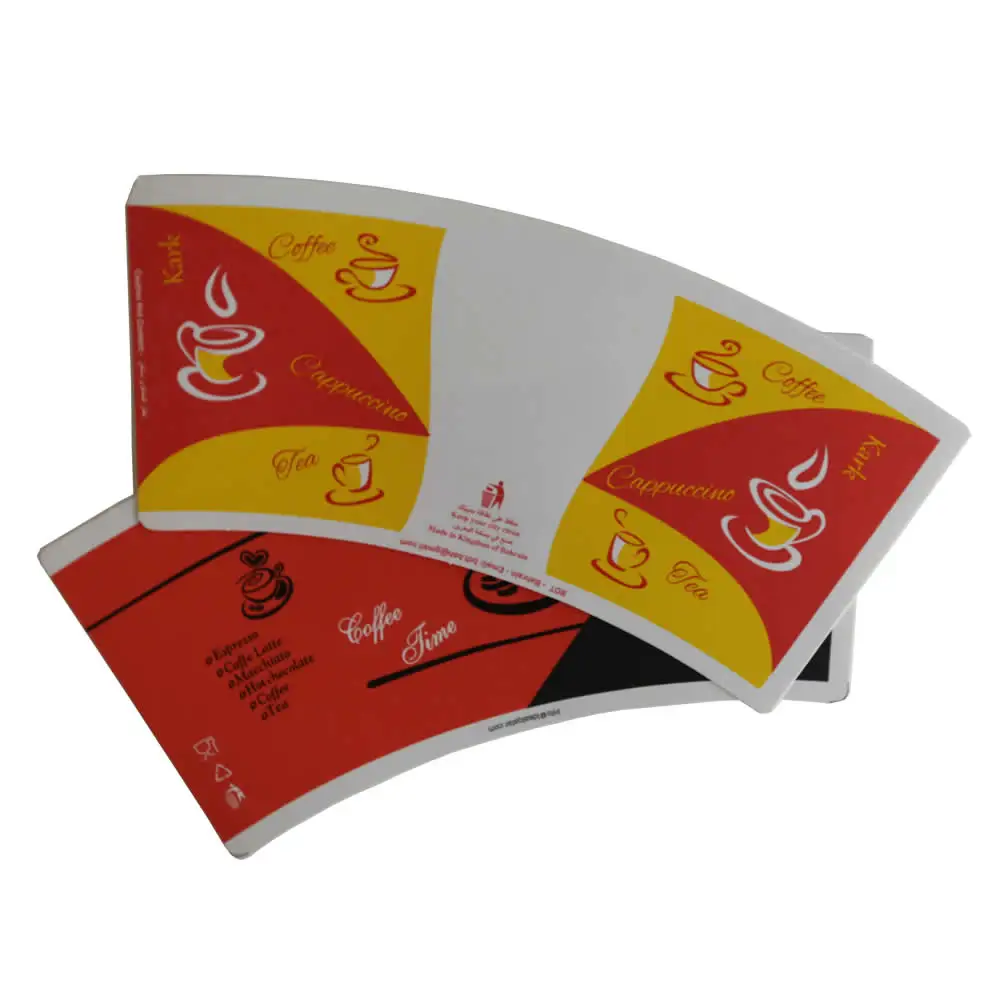 
ningbo paper cup fan 250 gsm single side pe coated Unique style paper cup fan for coffee hot drink 