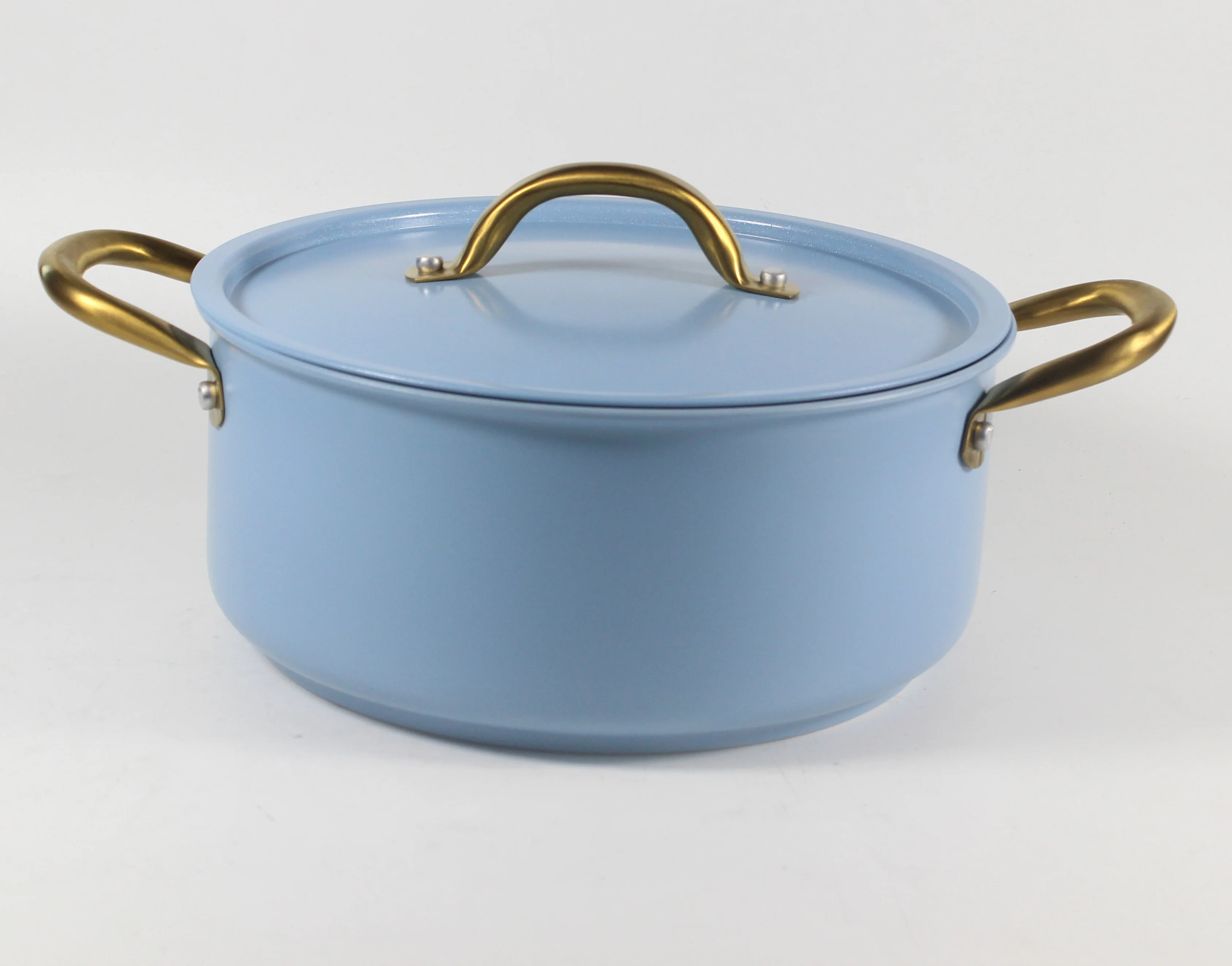 16pcs Factory Wholesale High Quality Induction Cooker Frying Pans Ceramic Nonstick Frying Pan Aluminium Lid Casserole Pot S.S