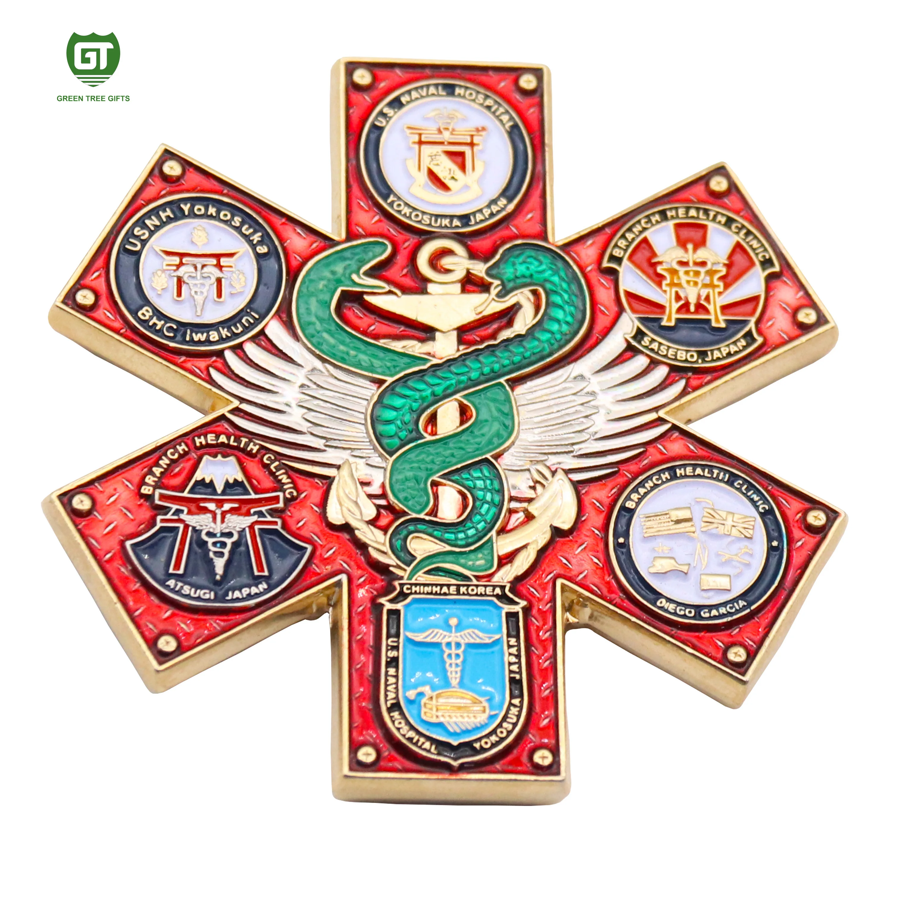 Kun Shan Supplier Custom Metal 3D Casting USN Navy Coin with Customized Service