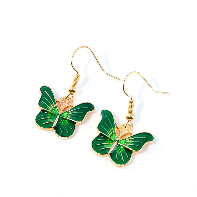 Factory Price Wholesale Alloy With Gold Plated Hook Butterfly Wing Earrings Jewelry for Women