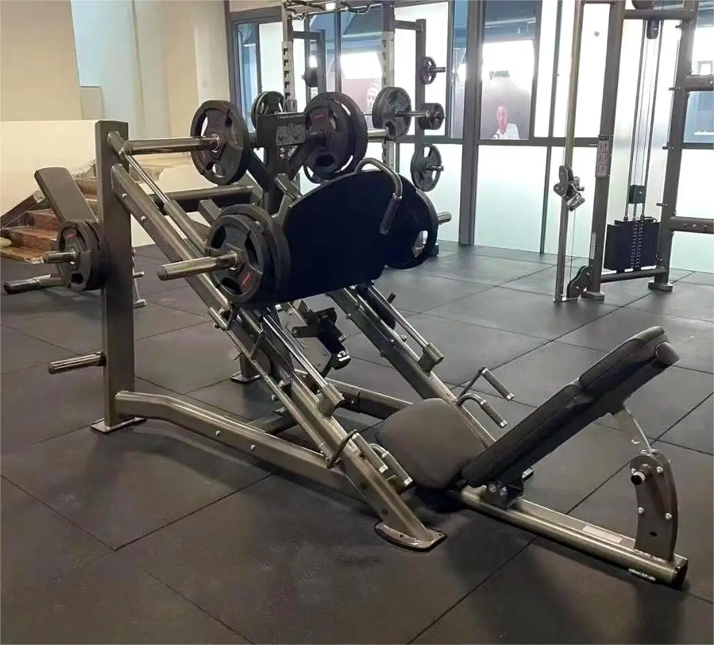 commercial gym equipment plate loaded 45 degree leg press hack squat leg press machine