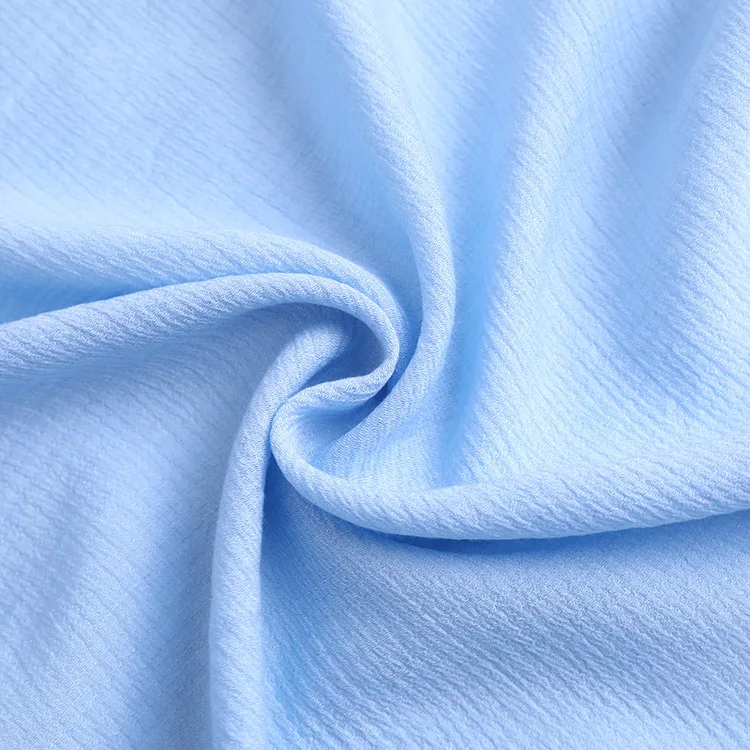 
New plain crepe nylon rayon breathable soft blend crepe dress shirt fabric 