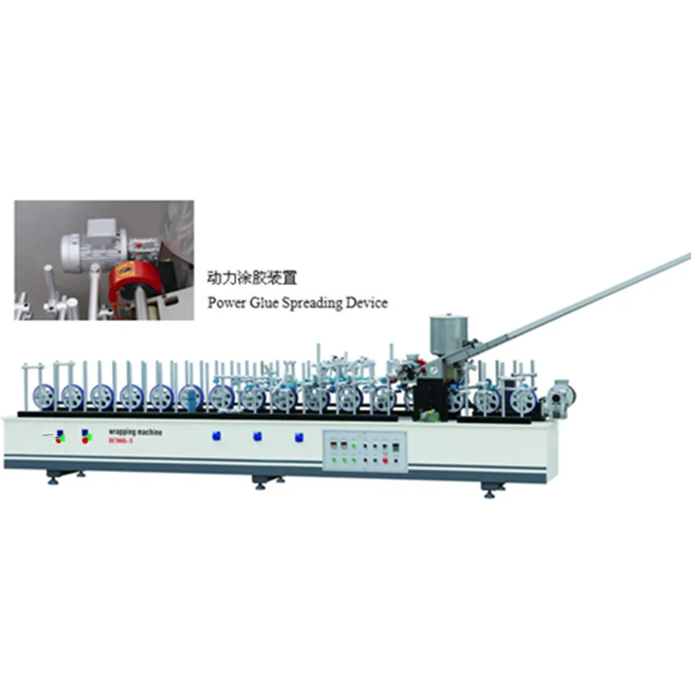 Automatic Adhesive Profile Wrapping Machine with PUR Glue