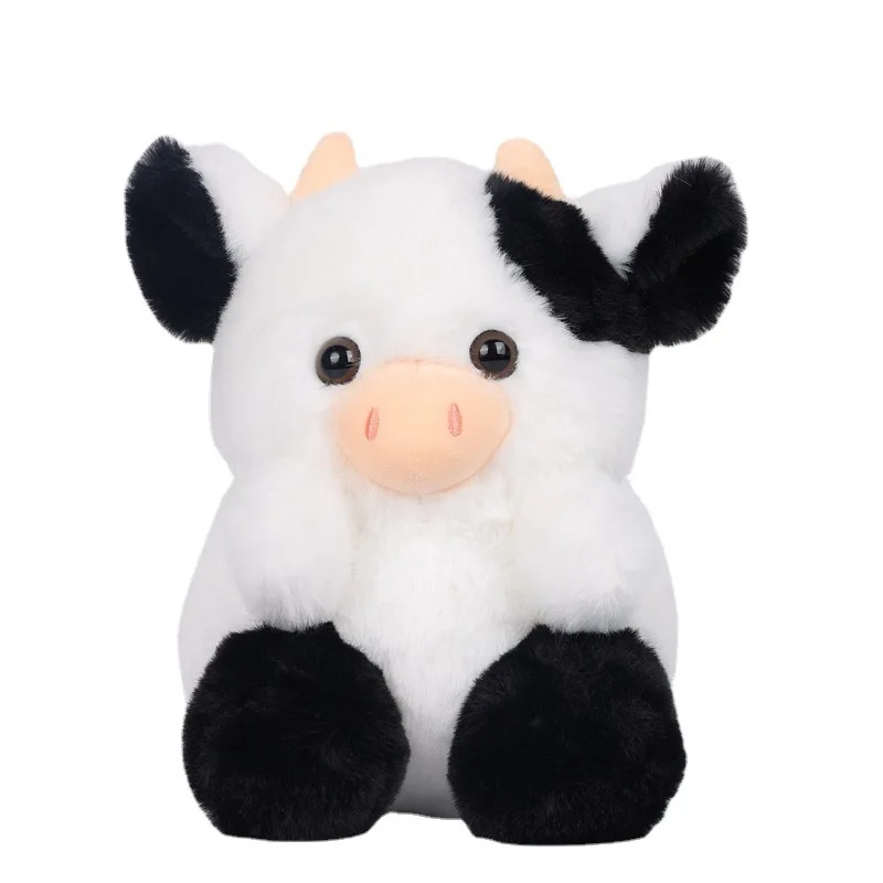 Custom Plush Doll Cow Soft Animal Plush Toys Plush Cow Cute Strawberry Bulls Stuffed Cow Animal Soft Plushie Pillow for Kids