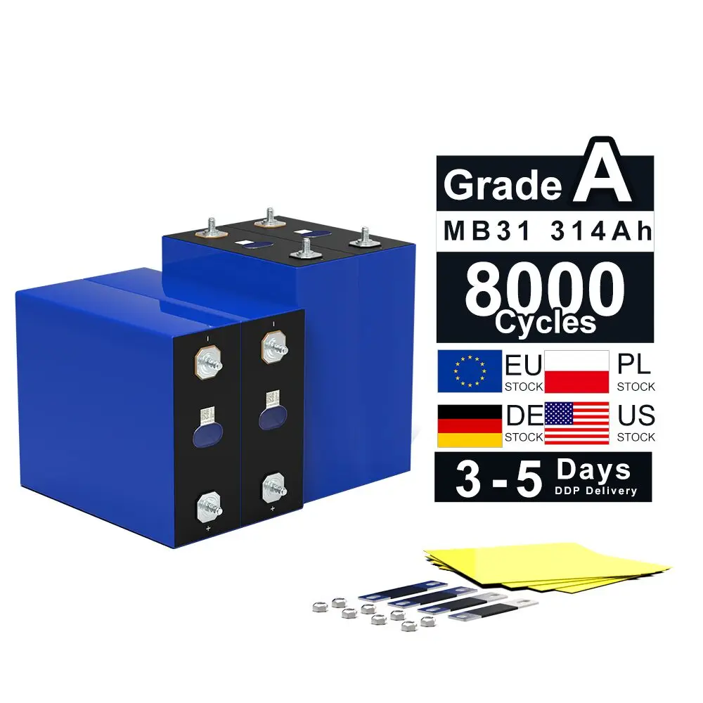 EV OFF GRID TV Hithium280Ah Grade A battery welded+busbar+screw+insulation board+actual 298Ah+5years warranty+2024 produce+DDP