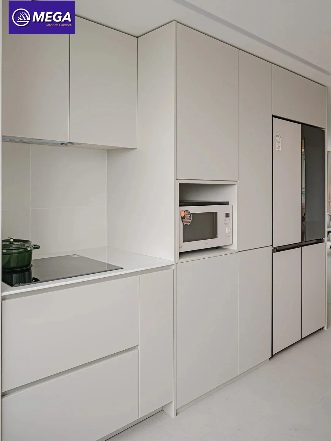 Complete set European Style cream color matt with drawers and doors complete kitchen cabinet modern designs