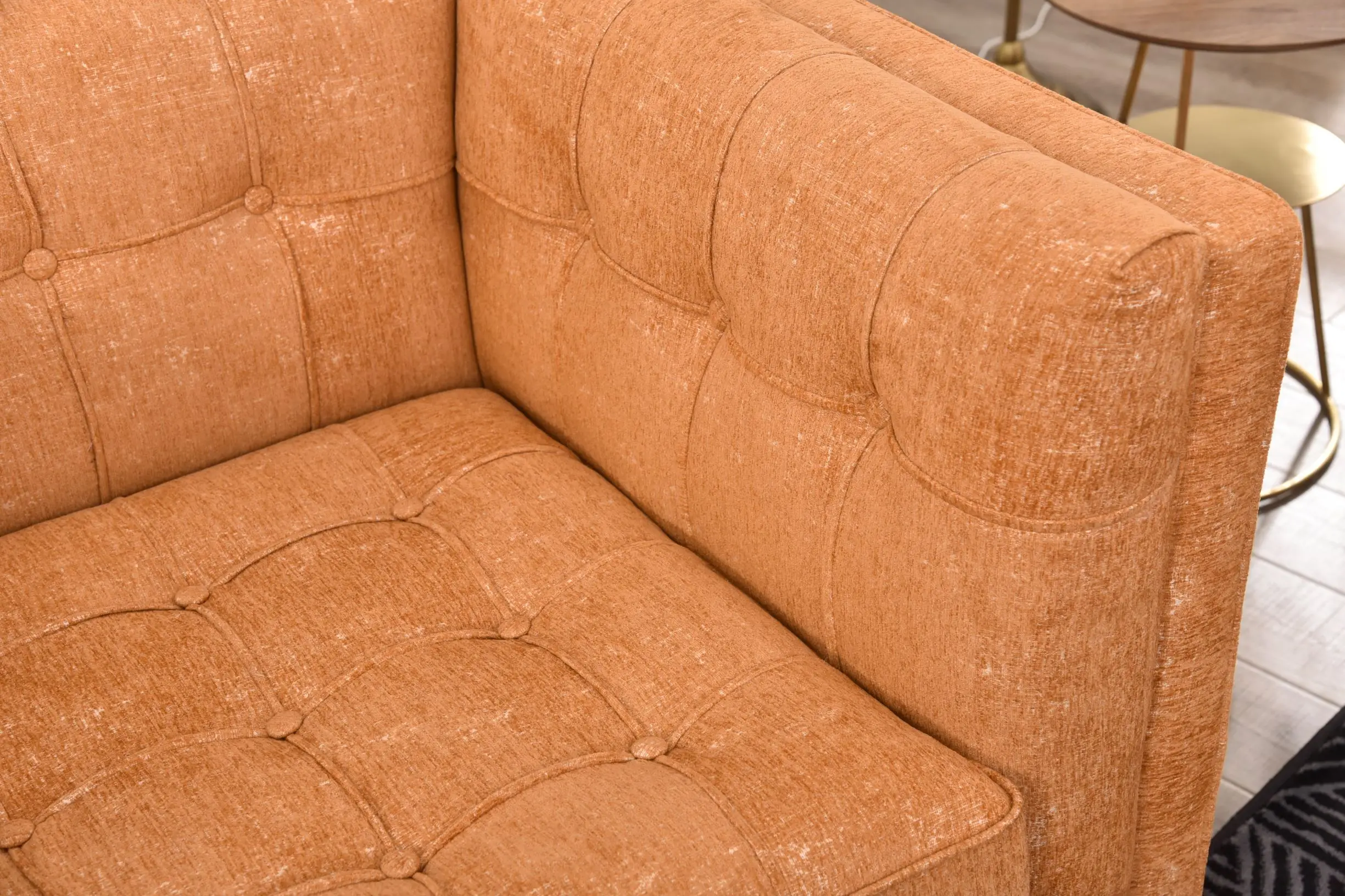 
Modern sofa set 2020 Orange chesterfield cllasicstyle garden relax sofa set design 