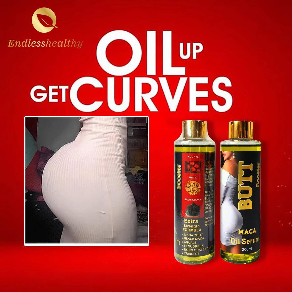 Private Label Ultimate Manufacturers Buttock Butt Hips Enlargement Aguaje Maca Oil Serum For Butt