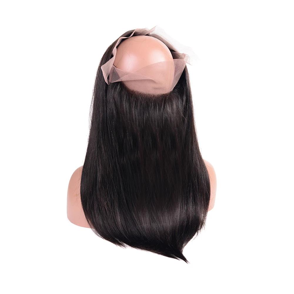 360 прямые человеческие волосы на сетке, бразильские натуральные человеческие волосы для наращивания с выравненной кутикулой, 360