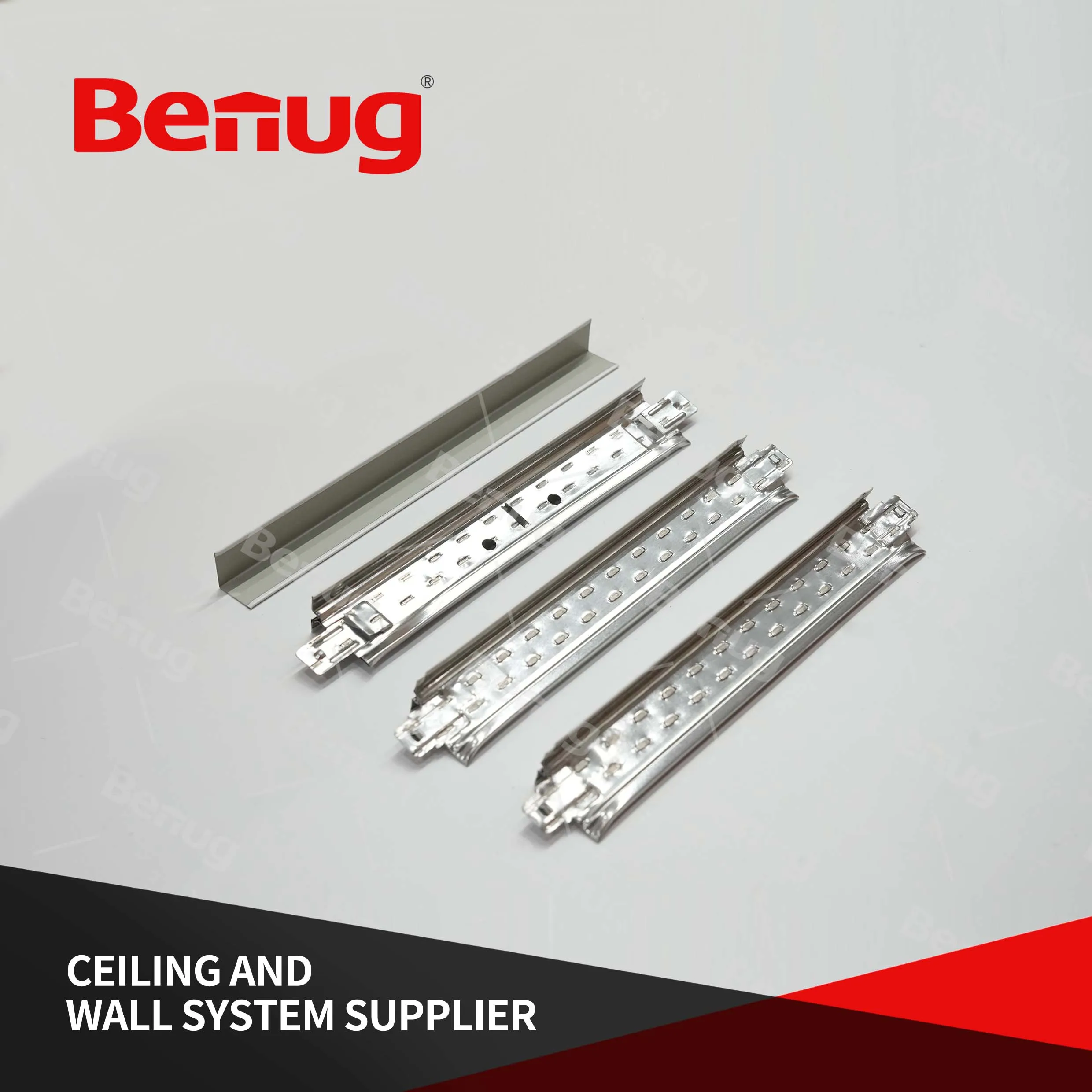 Industrial Style T-shaped Ceiling Grille Galvanized Steel Embedded Linear Office Light Ceil