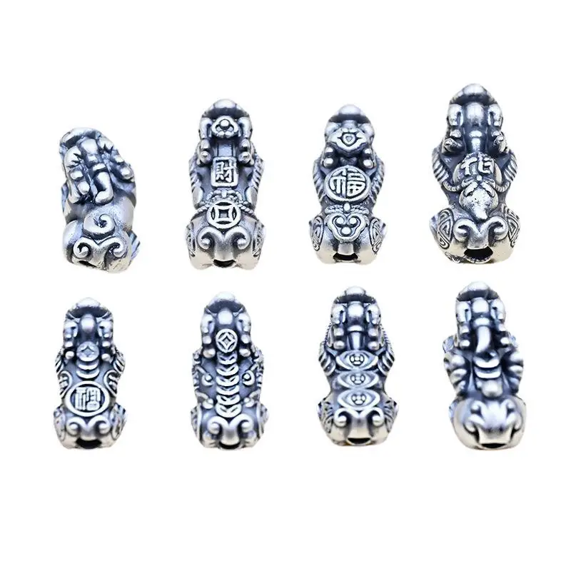 DIY Silver Jewelry Sterling Silver Pixiu Charm Beads DIY Pixiu Beads 999 Pixiu For Bracelet