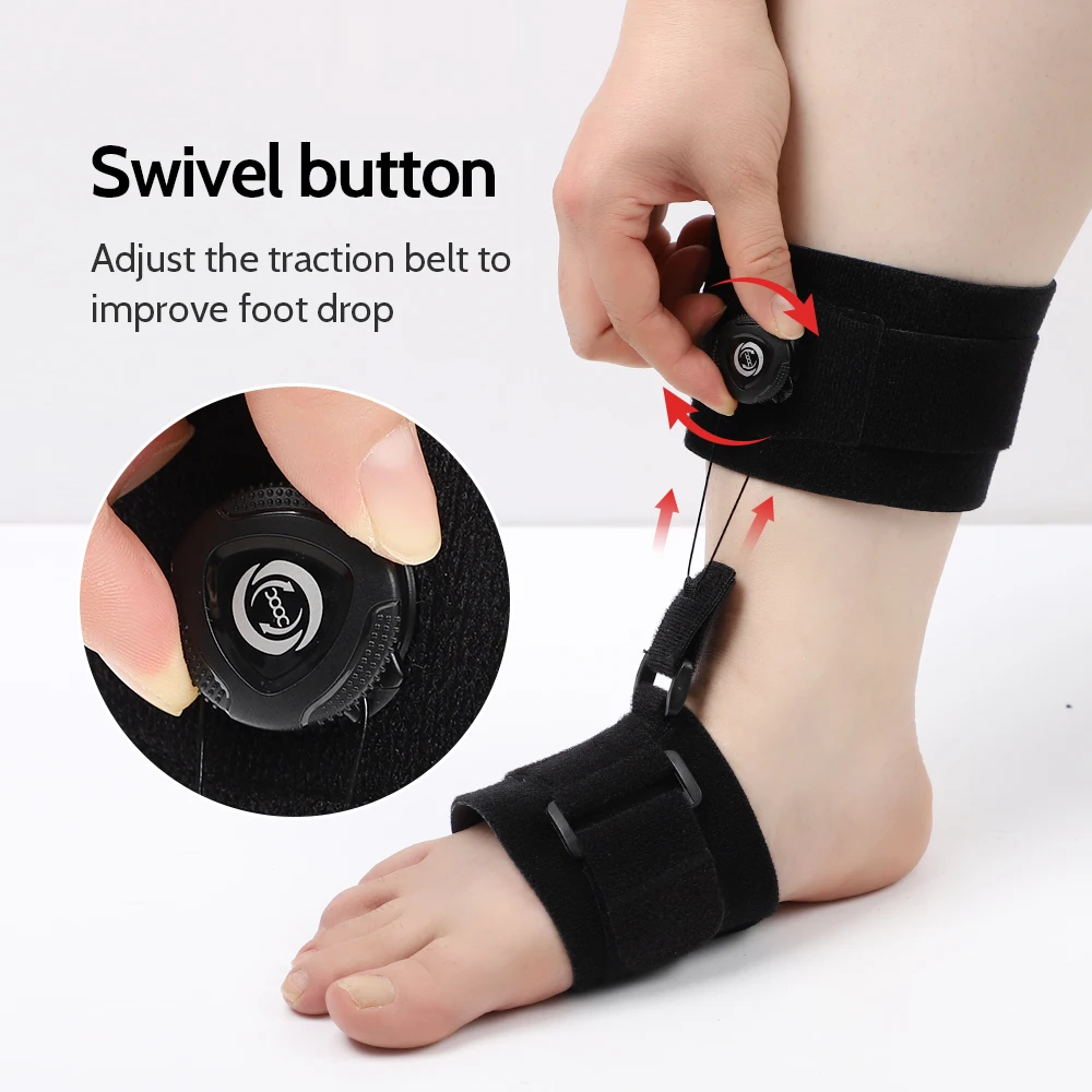 Comfortable Knob Adjustment Corrector, Orthosis Plantar Fascia Foot Rest Fixation, Ankle Brace Support for Tendonitis