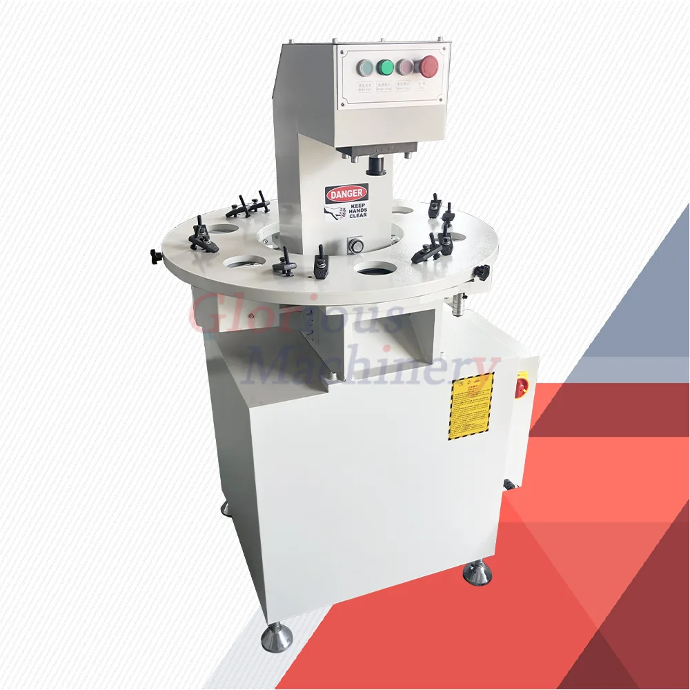 Single Punch Press Machine Aluminum Window Four Station Pneumatic Punching Making Machine