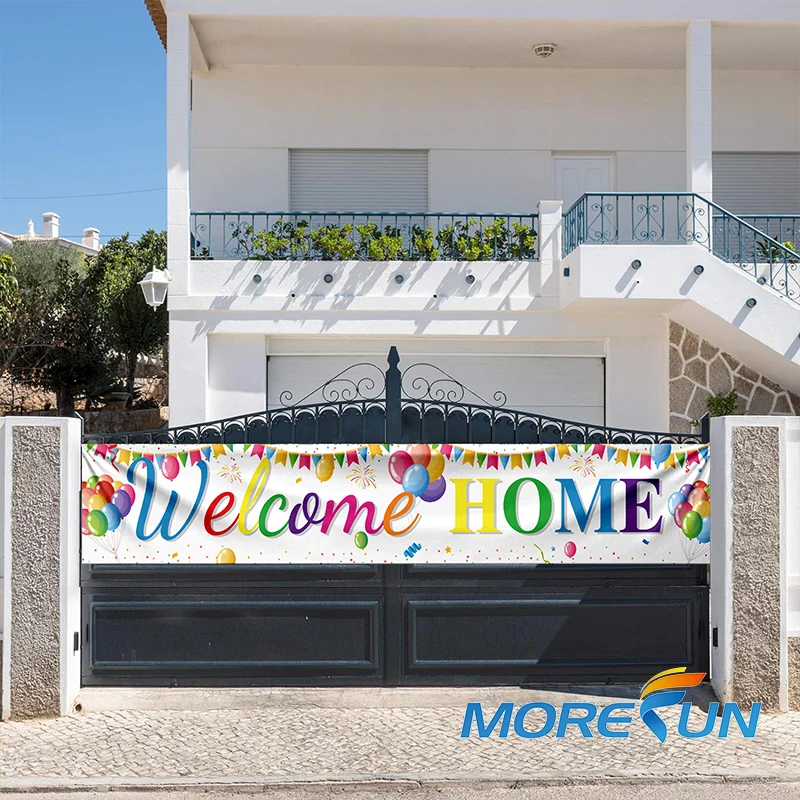 Colormoon Large Welcome Home Banner Homecoming Party Decorations Housewarming Military Homecoming Return Party Sign Flags