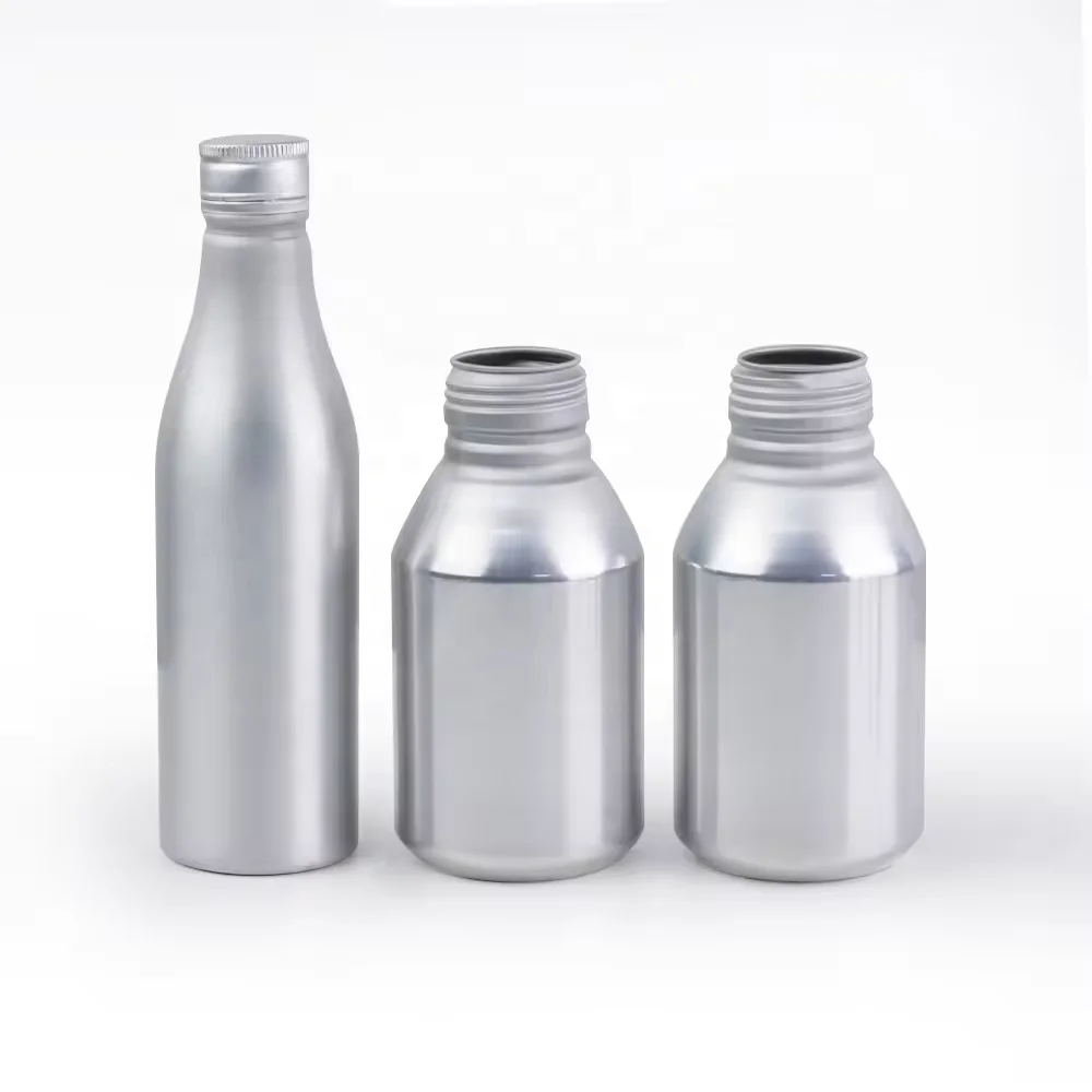 Juice Bottle Eco-friendly Aluminum with Screw Top Cap Metal Cans Small 100ml Packing Screen Printing Beverage Reusable GRACE