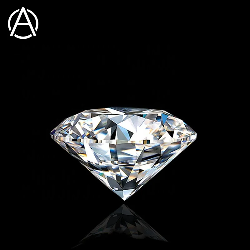 ArthurGem Wholesale 1-9 mm round D color white vvs grade with GRA certified diamond stones loose moissanite for jewelry making