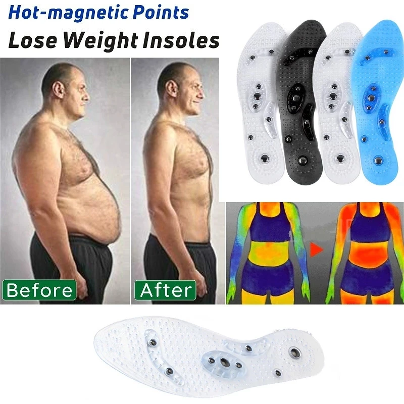 Magnetic Therapy Insoles for Slimming Weight Loss Foot Massage Health Care Shoes Mat Pad Massaging Insole