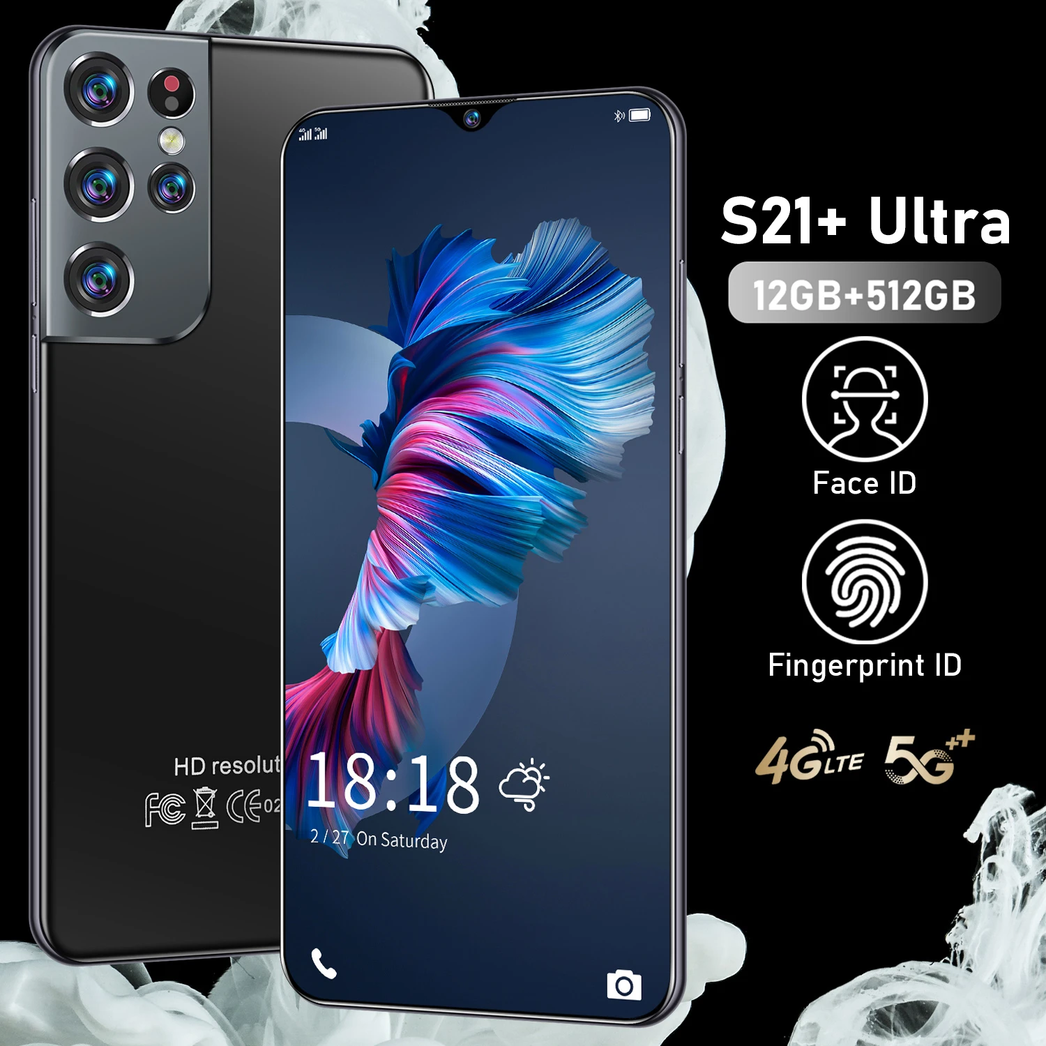  2022 Новый S21 + Ультра телефон Глобальная версия смартфона 12 Гб 512 ГБ Android мобильных телефонов оригинальные неблокированные 5G мобильные