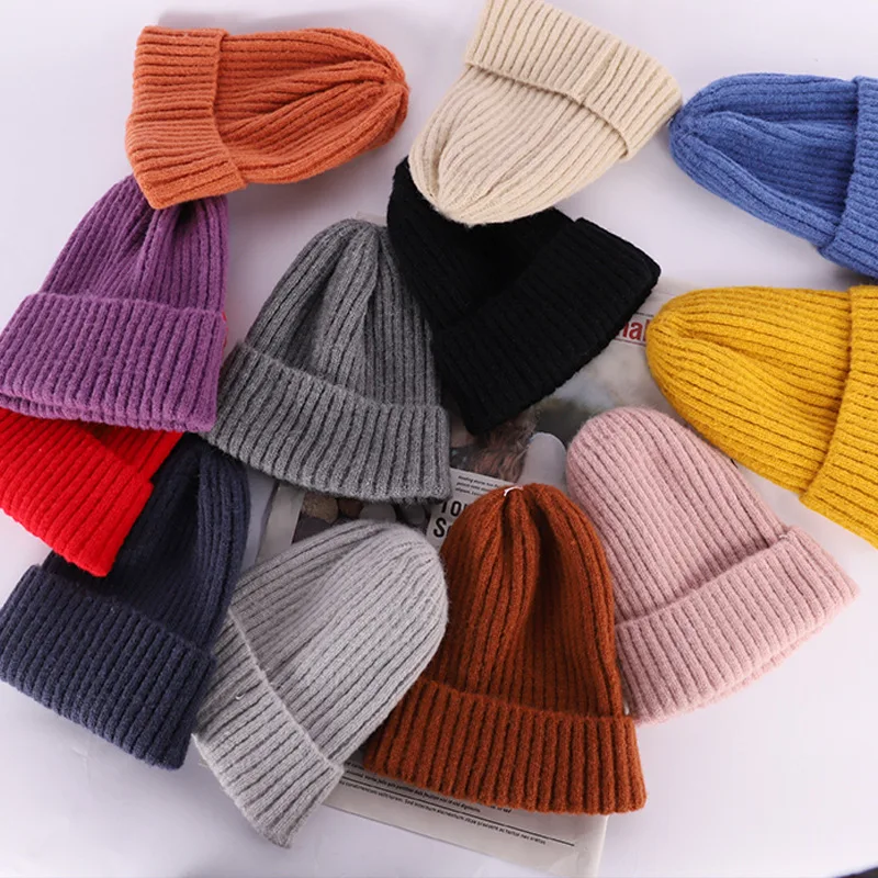 Knitted Hat Dear Winter Plain Color Beanie Beautiful and Lovely Custom Acrylic Dobby Unisex OEM Customized Style Time
