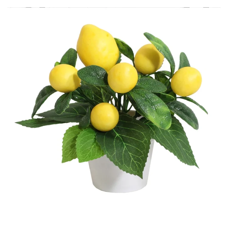 FXH242179 Faux Plastic Lemon Fruit Mound Artificial Plants And Flowers Interior Decoration And Accessories For Home