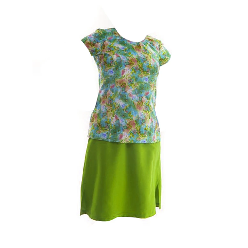Small order 300pcs Modest swimdress with short Customized swim skirt women 2 pieces underdress