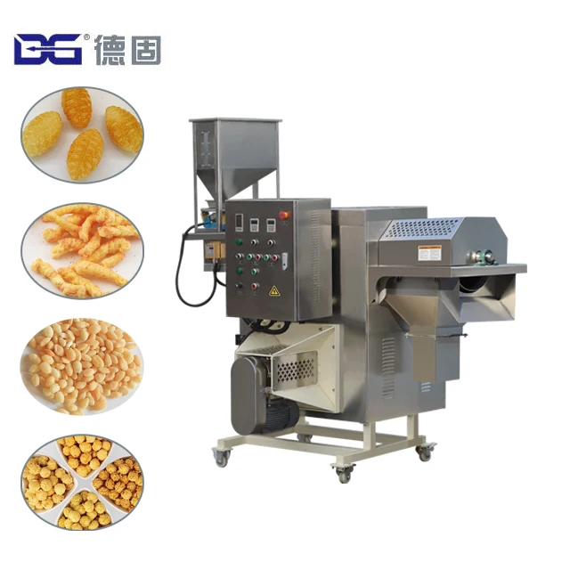 Industrial Popcorn Making Machine Line Different Flavored Caramelizer Mushroom Fully Automatic Popcorn Production Line