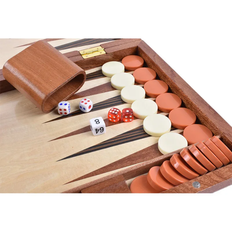 Source Factory Custom High-End Classic Backgammon Board Game Set Luxury Wooden Backgammon Game Set