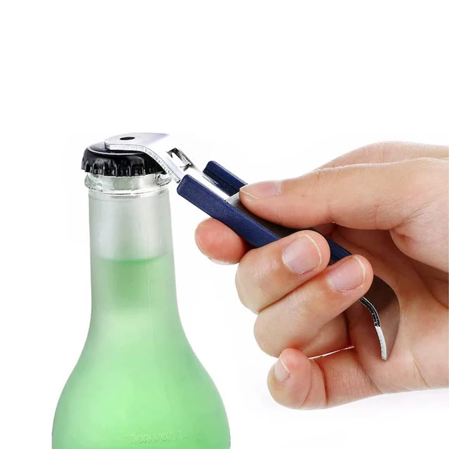High Quality 3 pack Stainless Steel Small Bottle Opener for Camping Traveling Portable Magnetic Bottle Opener